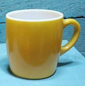 Vintage Federal Coffee Mug Cup Milk Glass Honey Mustard Yellow 8 Oz. FREE SHIP! - Picture 1 of 3