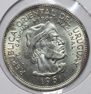 Uruguay 1961 10 Pesos 294168 combine shipping - Picture 1 of 2