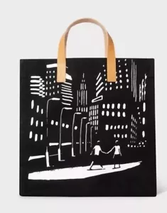 Paul Smith and Christoph Niemann Black Night Scene Print Tote RRP £350 - Picture 1 of 6
