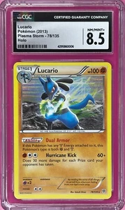 Pokémon JCC Lucario B&W Plasm Storm 78/135 CGC 8,5 casi nuevo/como nuevo holo raro 2013 - Imagen 1 de 2