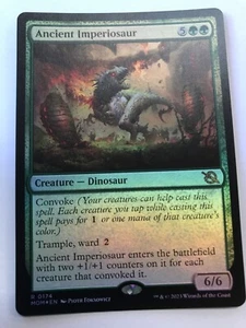 Ancient Imperiosaur : FOIL March of the Machine NM Creature Rare MtG, green Dino - Picture 1 of 4