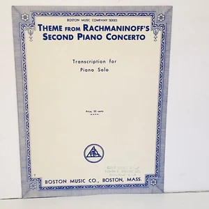 1942 Thema aus Rachmaninows zweitem Klavierkonzert Klavier Solo Noten - Bild 1 von 13
