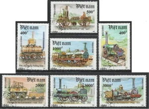 Vietnam 1991 7v. CTO NH Vintage Locomotives • Trains • Railroads - Picture 1 of 3
