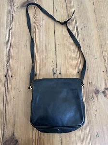 Francesco Biasia Black Soft Leather Handbag Purse Bag Crossbody Italian Italy - Picture 1 of 10