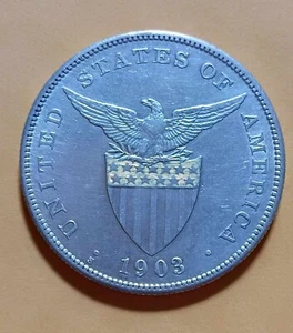 1903-S US-Philippines one peso silver coin (first portrait) - Picture 1 of 2
