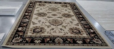 IVORY / BROWN 8' X 11' Back Stain Rug, Reduced Price 1172742426 LNH555-1225-8 - Image 1 of 4