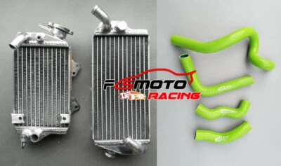 PARA 1993-1996 1994 1995 Kawasaki KLX650 KLX 650 radiador de aluminio + manguera verde Foto 1 de 4