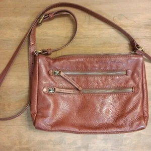 Bolso Bandolera AMERICAN LEATHER CO Cremallera agrietada Correa Ajustable ¡Buen Estado! - Imagen 1 de 13