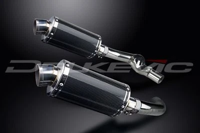 Delkevic 9 英寸碳纤维椭圆形消声器 - 本田 CBR1000F - 1987 - 1999 年排气 — 第 1/2 张图片