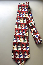 Christmas Necktie American Greetings Snowmen Red Men’s FREE SHIPPING!