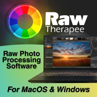 Raw Therapee Photo Processing Software, Image Editor, MacOS & Windows, USB/DVD - Image 1 of 4