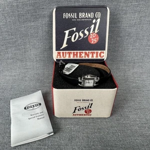 Fossil FS-2654 Womens Steel Watch Black Leather Band Box Manual Japan - Picture 1 of 11