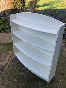 Estantería de madera frontal curvo pintado blanco Remploy vintage 90 cm - Imagen 1 de 8