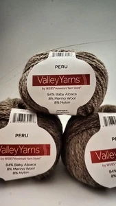 3-HILOS VALLE PERÚ LANA ALPACA MEZCLA NYLON 50G COLOR CERVATILLO - Imagen 1 de 10