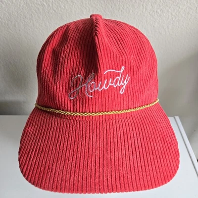 Gorra de béisbol Uber Waymo cuerda rosa pana "Howdy" hechizo sin estructura nueva Foto 1 de 4