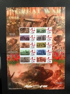*GB 2013 History of Britain - The Great War 'Armoured' Sheet No 4 UMM/MNH Sehr schön - Bild 1 von 1