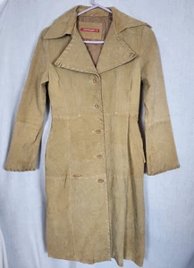 Chaqueta plumero chaqueta de gamuza de cuero occidental vintage talla M ajustada marrón/bronceado otoño - Imagen 1 de 9