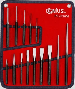 Genius Tools Set 14 pezzi punzone metrico e scalpello - PC-514M - Foto 1 di 6