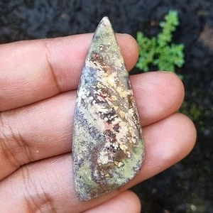 Cabujón de ágata musgo de jardín 34,90 quilates Indonesia ágata musgo de alta calidad 52x20x5 mm - Imagen 1 de 4