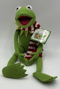 Eden Kermit La Rana Peluche Bastón de Caramelo Rayas Bufanda Con Etiqueta Falta Chaleco - Imagen 1 de 8