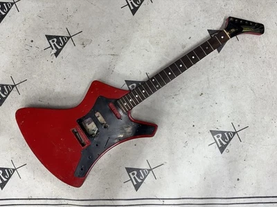 80's Washburn Japan A15-V Guitar Husk Repaired Red - Image 1 of 4