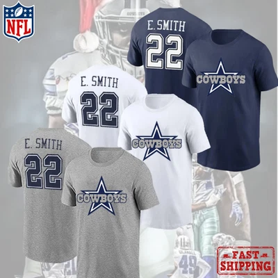 Estoque dos EUA!! Emmitt Smith #22 Dal.las Cow*boys 2025 nome e número presente - Imagem 1 de 4