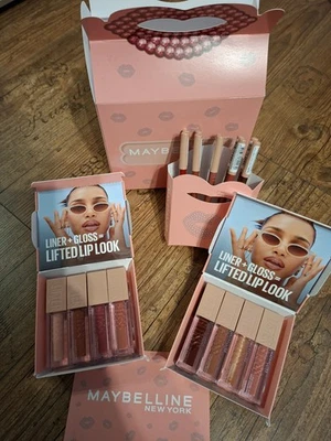NEU"MAYBELLINE" Geschenkbox, 8x Lippglose u. 10x Linerstifte,Schminkbox - Bild 1 von 4