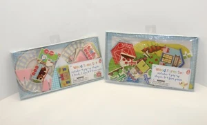 Lote de 2 juegos de juguete de granja y tren de madera habilidades motoras finas actividades para niños  - Imagen 1 de 2