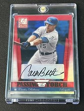 2002 Donruss Elite Carlos Beltran Passing The Torch Autograph #18/100