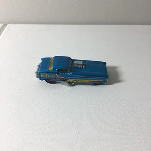 Hot Wheels Metrorail Nash Metropolitan Mettle Blue / Flames / Red Rims / Loose - Picture 1 of 10