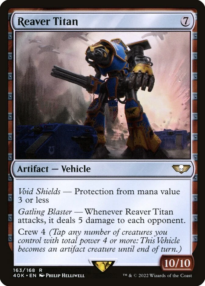 MTG Magic the Gathering Reaver Titan (163/657) Warhammer 40,000 LP - Image 1 of 1