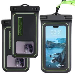 2 Pack Universal Waterproof Case Phone Dry Bag For iPhone 16 Pro Max / 16 Pro - Picture 1 of 8