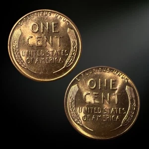 Juego de 2 monedas brillantes sin circular 1957 P D Lincoln Wheat Cent (BU) - Imagen 1 de 6