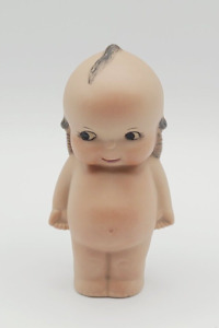 KEWPIE Baby Cupid Bisque porcelanowa figurka - uciekająca, lata 80.