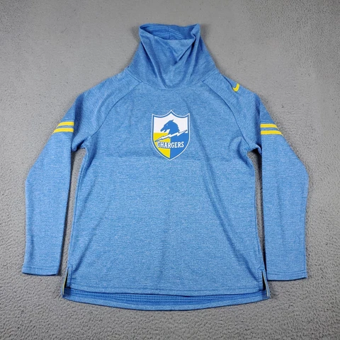 Nike San Diego Chargers Sweater Womens Medium Blue Dri Fit Pullover Sweatshirt Cover