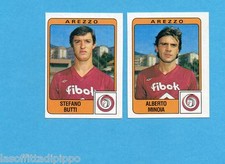 PANINI CALCIATORI 1984/85 -FIGURINA n.309- BUTTI+MINOIA -AREZZO-Rec