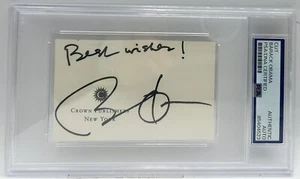 Corte firmado por Barack Obama “Best Wishes” firma temprana PSA/DNA autografiado - Imagen 1 de 3