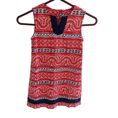 Vestido feminino Vineyard Vines tamanho 5 vermelho branco e azul - Imagem 1 de 4