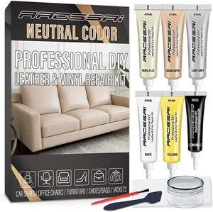 Neutral Color Leather Repair Kit for Furniture, Car Seats, Sofa, Jacket and... - Picture 1 of 7