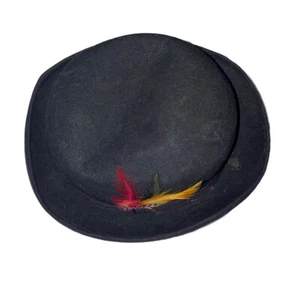 Jaxon English Derby Top Hat Size Medium Black 100% Wool - Picture 1 of 11
