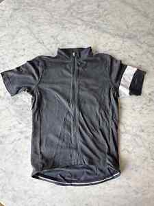 Rapha Classic Jersey Cycling Shirt Men’s Size L Grey Short Sleeve Top Full Zip