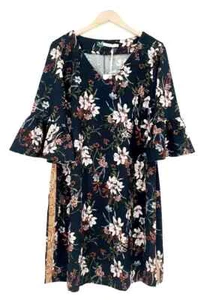 BELLOYA Damen Kleid Abendkleid Etuikleid Blumen Muster Größe 50 NEU K112 - Bild 1 von 2