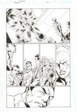 Trinity #24 p.11 - Firestorm, Flash, & JSI - 2008 art by/signed by Mark Bagley
