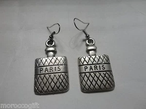 French Earrings Paris Souvenir Silver toned - Picture 1 of 2