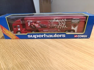 CORGI SUPERHAULERS SERIES MODEL TRUCKS DUCATI RACE TRANSPORTER CARL FOGARTY - Picture 1 of 3