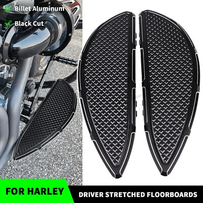 Estriberas de piso Black Diamond Driver para Harley Road King Street Glide Foto 1 de 4