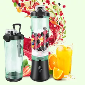 Portable Electric Juicer Cup Fruit Blender Maker Bottle Mixer USB Rechargeable - Picture 1 of 23