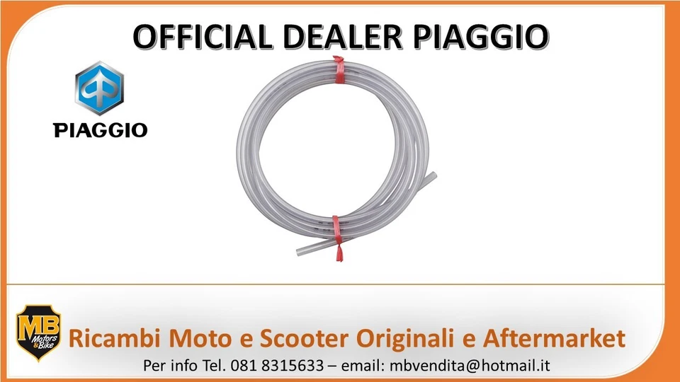 TUBO BENZINA UNIVERSALE MOTO SCOOTER  5 MM ORIGINALE PIAGGIO 5 METRI - Immagine 1 di 1