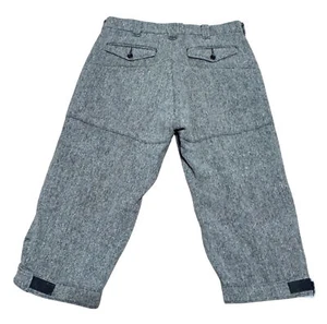 VTG Woolrich Gray Wool Knickers Pants Sz L Riding Pants With Adjustable Cuffs - Picture 1 of 5