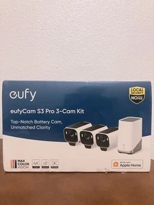 eufy Security S3 Pro 3-Cam Kit, Solar Camera Outdoor Wireless,4K Security Camera - Picture 1 of 8